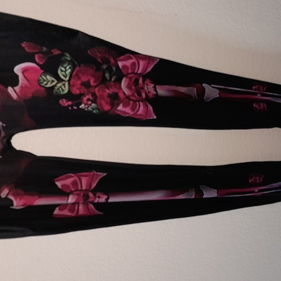 NWOT Skeleton Print Costume Jumpsuit with Pink Accents - Picture 3 of 9